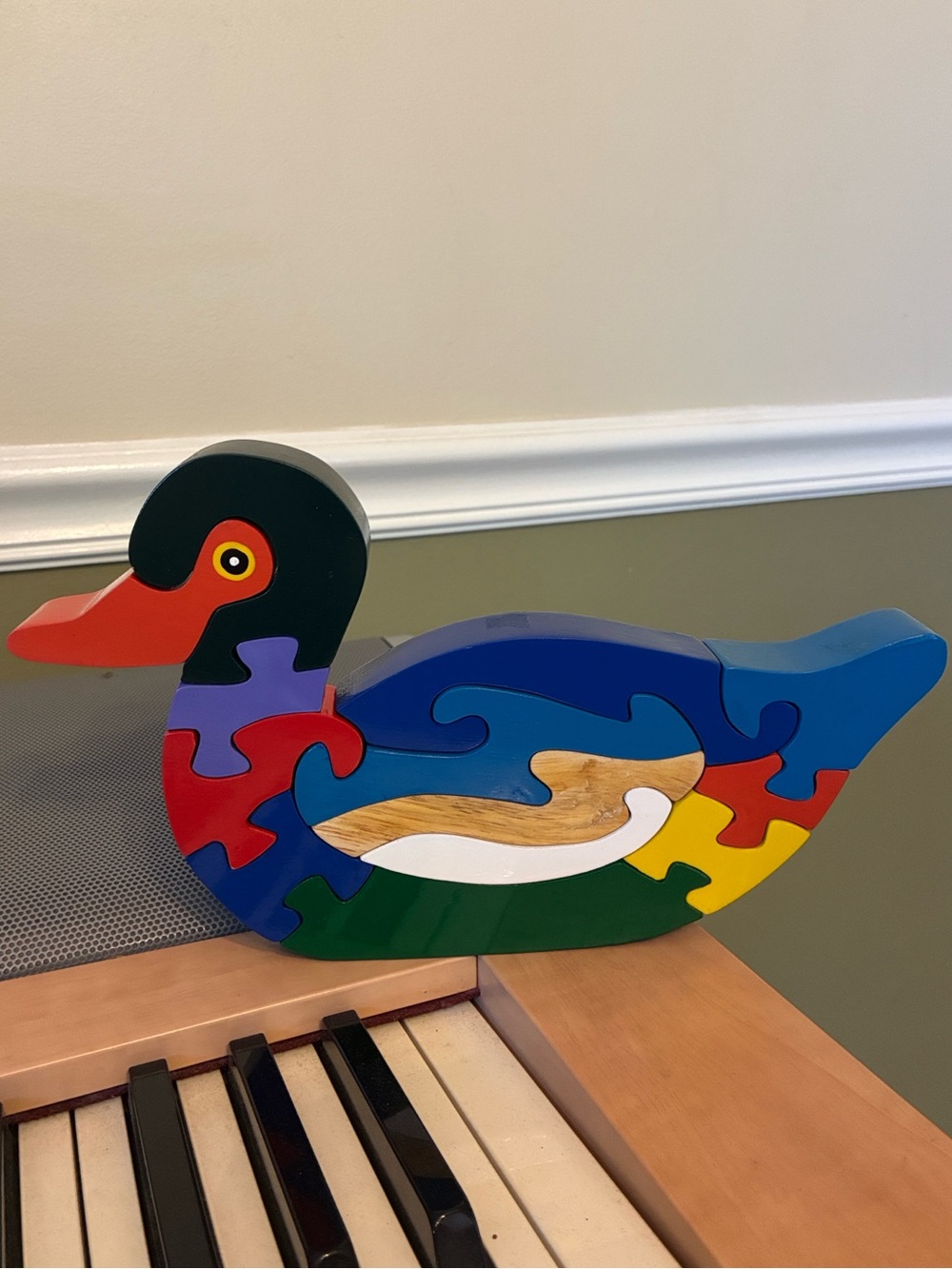 Adica Pongi Inc - VTG. DUCK NOVELTY PUZZLE (13 pieces) - Picture 1 of 7